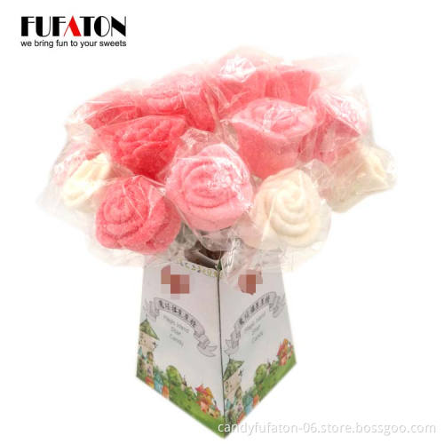 Eligent marshmallow flower rose sweet lollipop candy